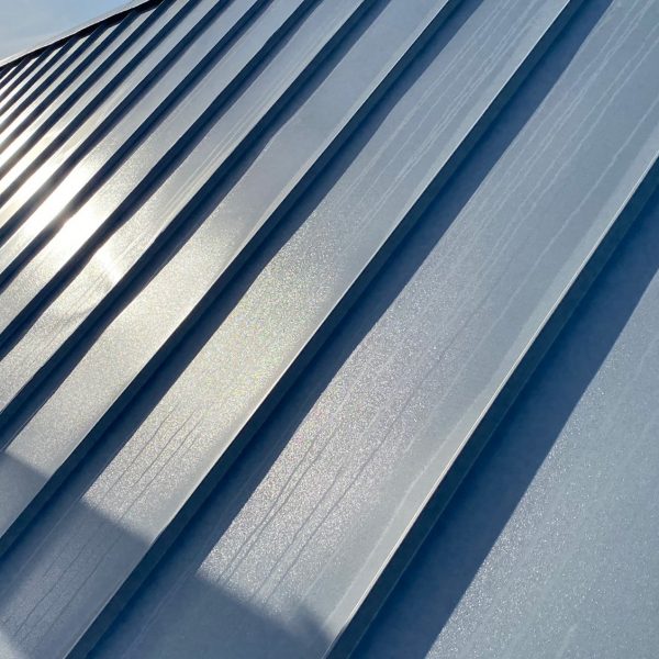 Zinc roofing close up